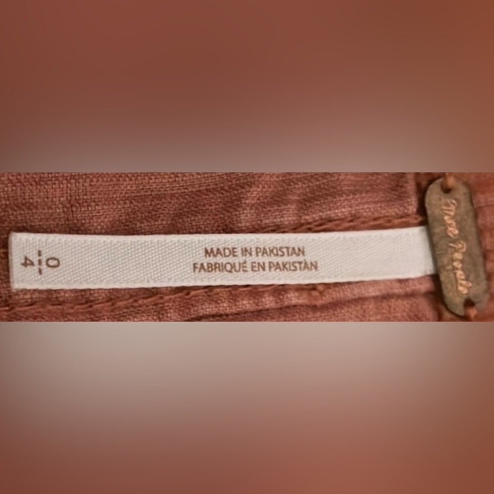 Free People Ray Mini Skirt corduroy Cotton Button Up in terracotta Size 0 NWT - Picture 9 of 12
